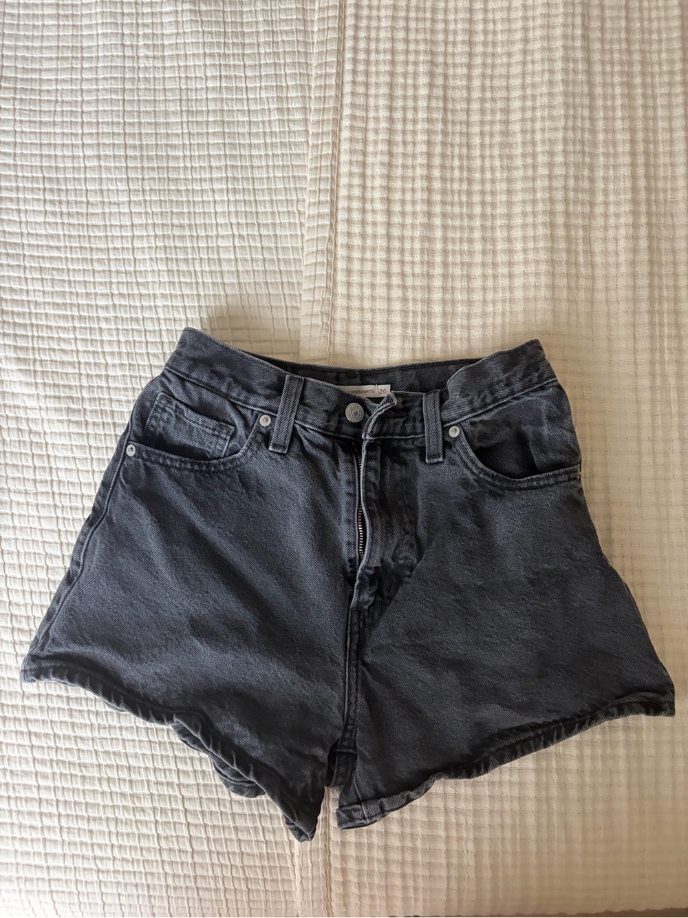 Levi's Black High-Rise Denim Shorts